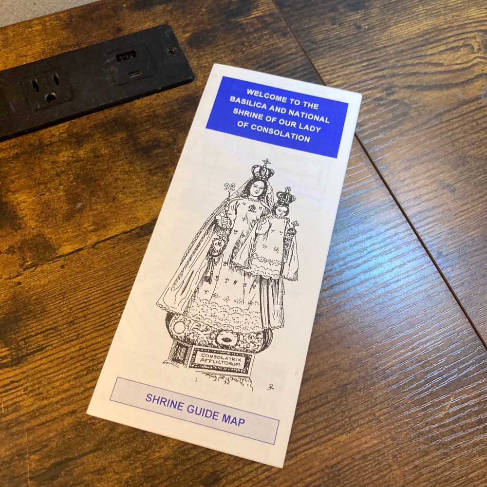 Our Lady of Consolation Shrine Guide Map Brochure Ohio Catholic Mary Marian
